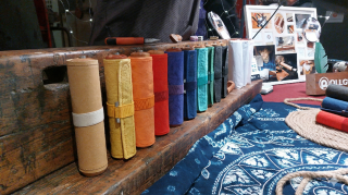 Detail shot of all Rollgut Wrap colors aligned